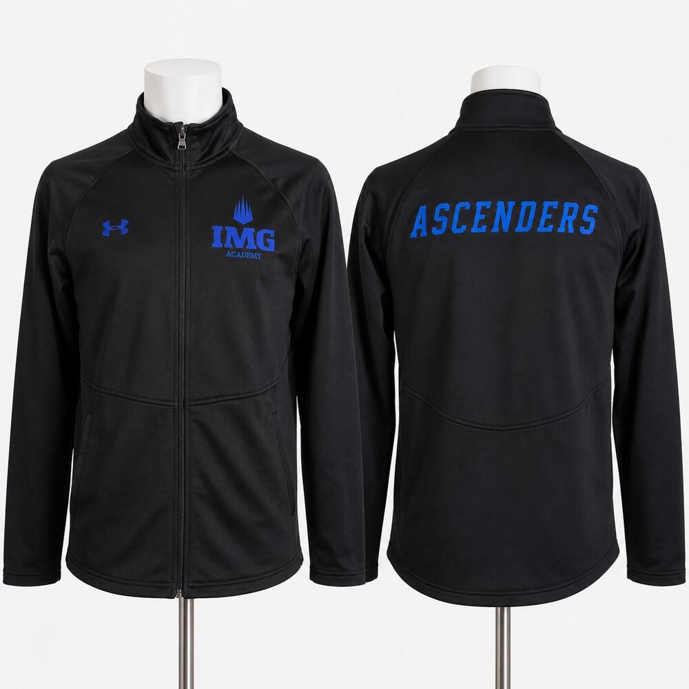 Under Armour IMG Academy Ascenders Full Zip Jacket Men's S Black Fleece Lined